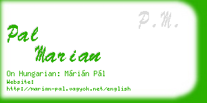 pal marian business card